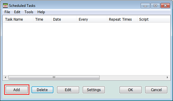 Create a new scheduled task